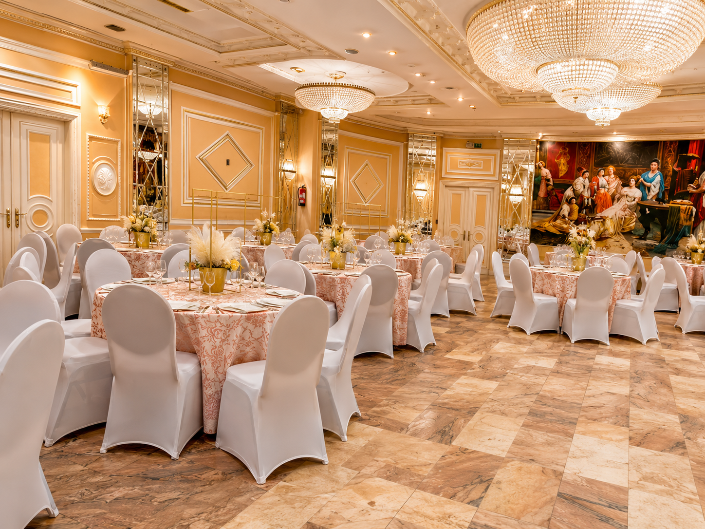 Comedor privado para bodas, comuniones, bautizos y celebraciones en Asador de Pinto Casa Álex